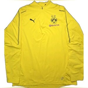Puma Borussia Dortmund BVB Evonik Yellow Quarter Zip Training Top Men’s L